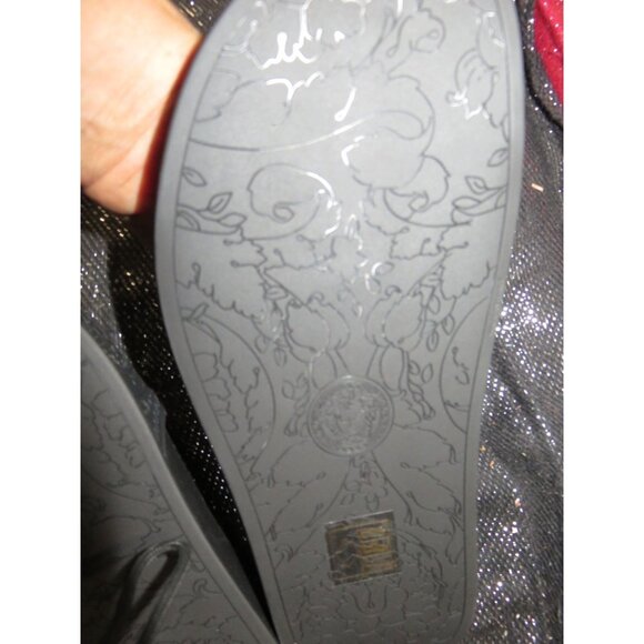 Versace Black with Gold Medusa Palazzo Slides Sandals sz 37 BRAND NEW WITH TAGS - Picture 10 of 15